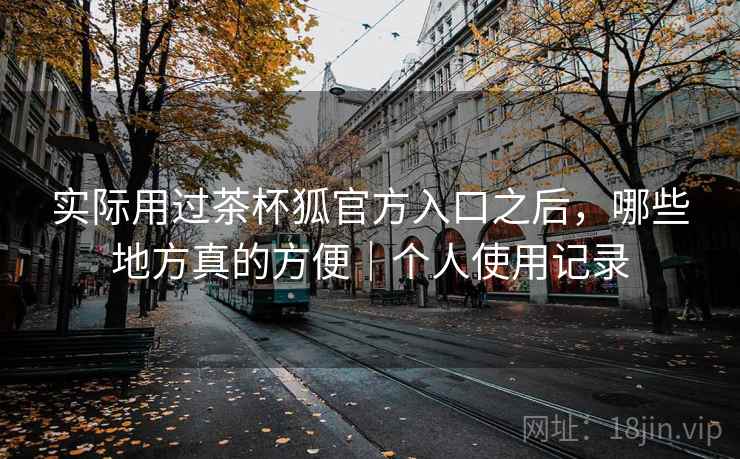 实际用过茶杯狐官方入口之后,哪些地方真的方便|个人使用记录