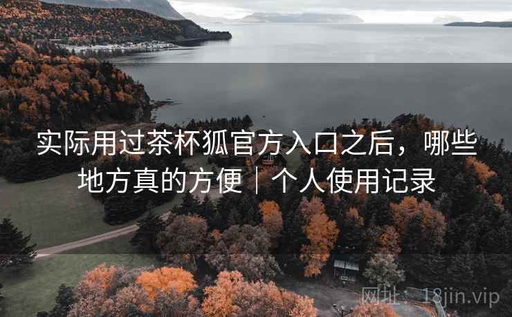 实际用过茶杯狐官方入口之后，哪些地方真的方便｜个人使用记录  第2张