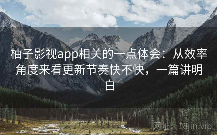 柚子影视app相关的一点体会:从效率角度来看更新节奏快不快,一篇讲明白 第2张 柚子影视app相关的一点体会:从效率角度来看更新节奏快不快,一篇讲明白 第2张