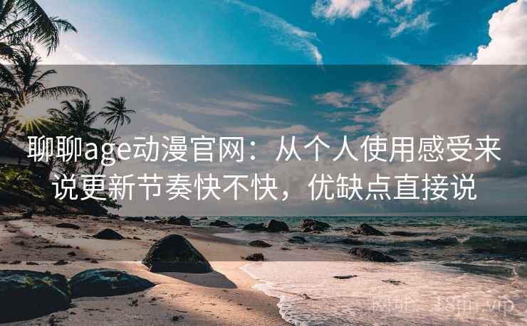 聊聊age动漫官网:从个人使用感受来说更新节奏快不快,优缺点直接说