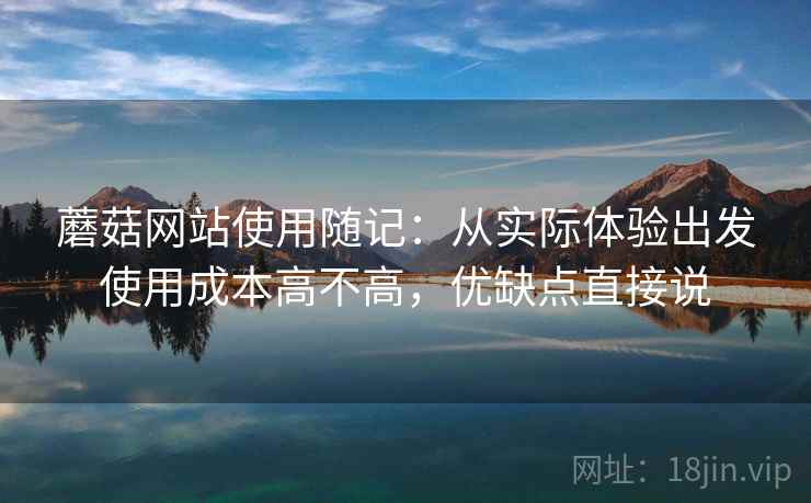 蘑菇网站使用随记:从实际体验出发使用成本高不高,优缺点直接说